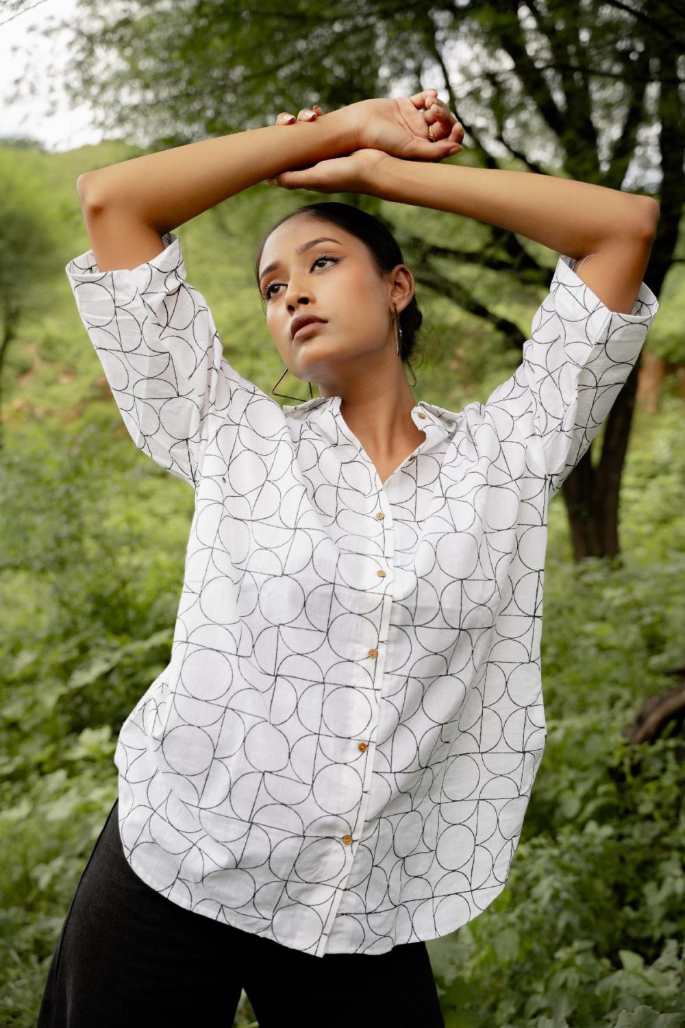 Sanganeri Over-sized Cotton Shirts - Image 3