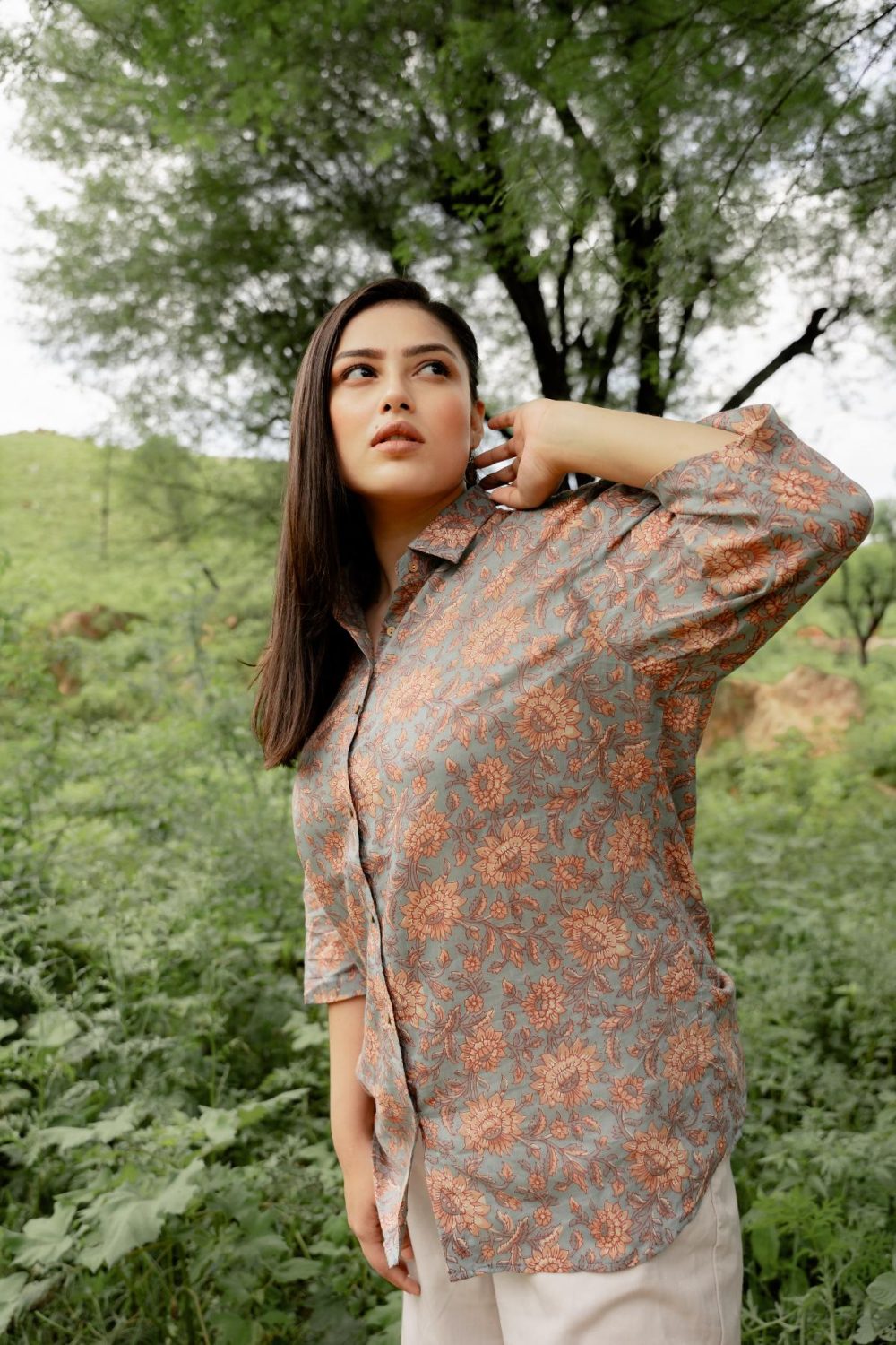 Sanganeri Over-sized Cotton Shirts