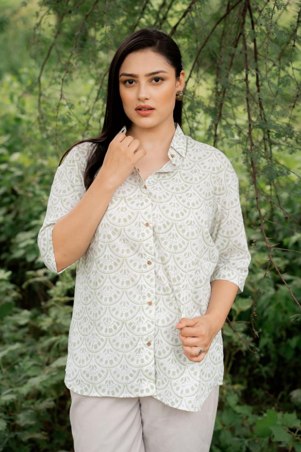 Sanganeri Over-sized Cotton Shirts - Image 4