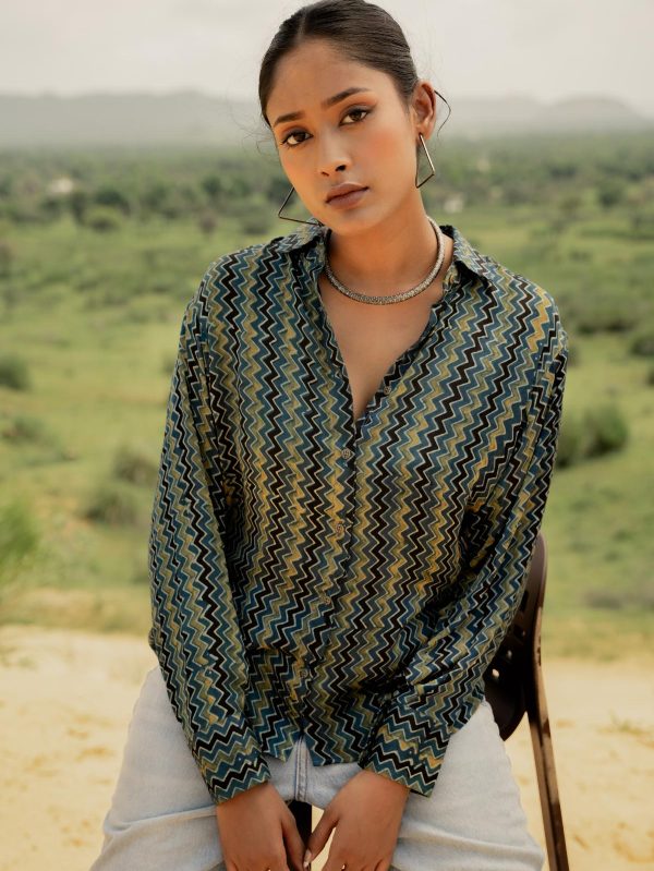 Ajrakh Modal Silk Shirts - Image 3