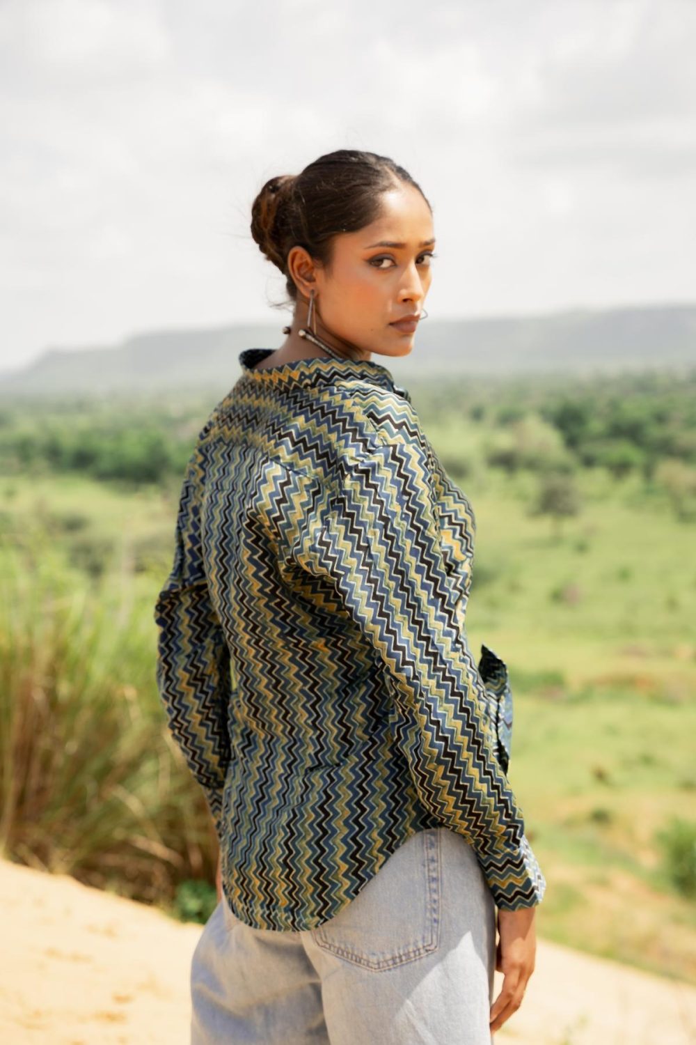 Ajrakh Modal Silk Shirts - Image 6