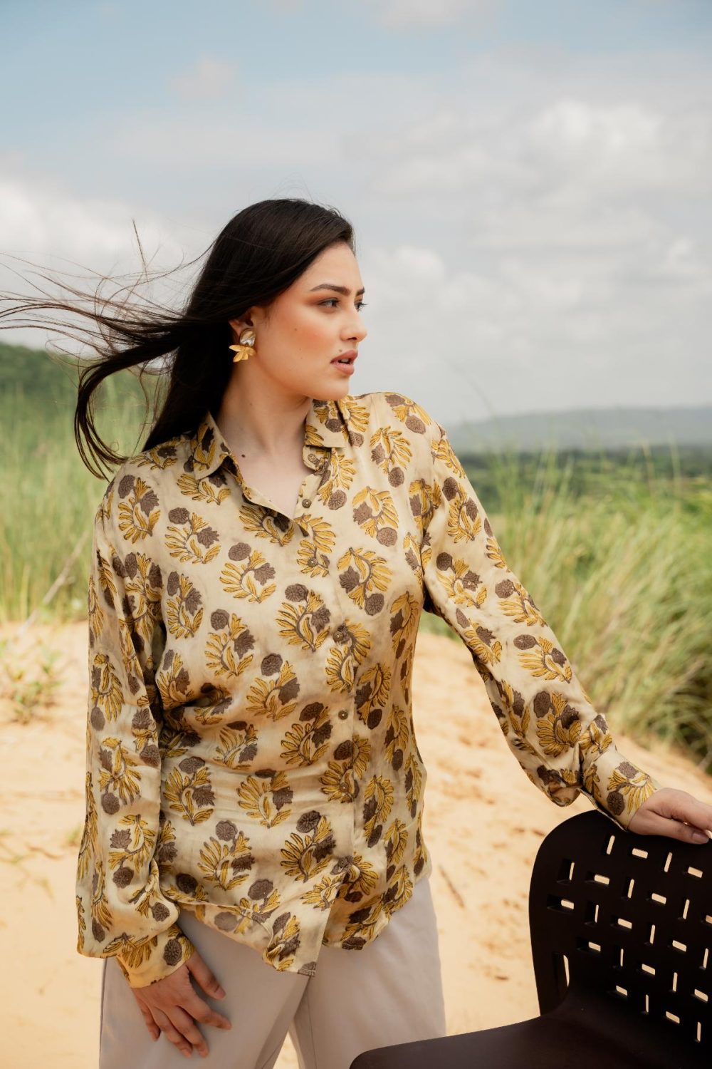 Ajrakh Modal Silk Shirts - Image 4