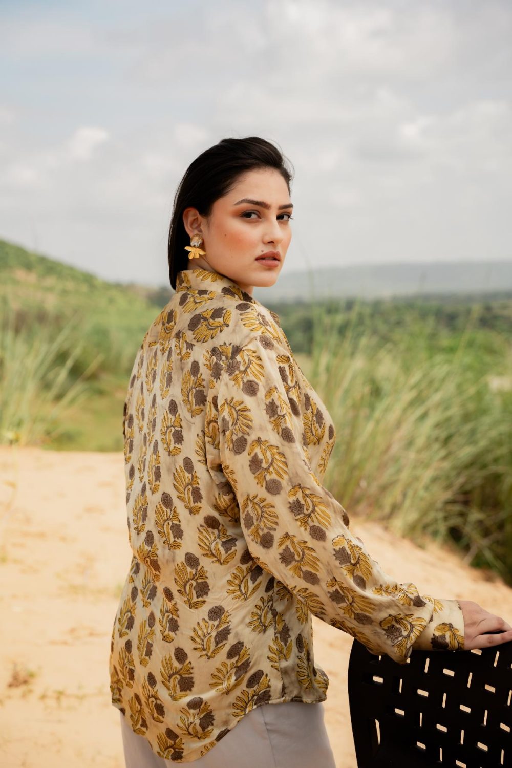 Ajrakh Modal Silk Shirts - Image 5