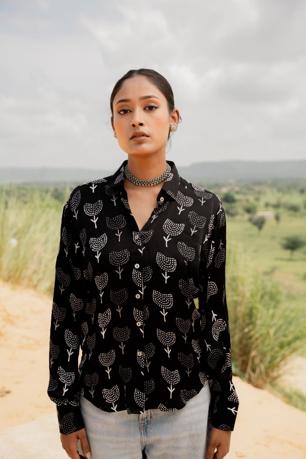 Ajrakh Modal Silk Shirts - Image 3