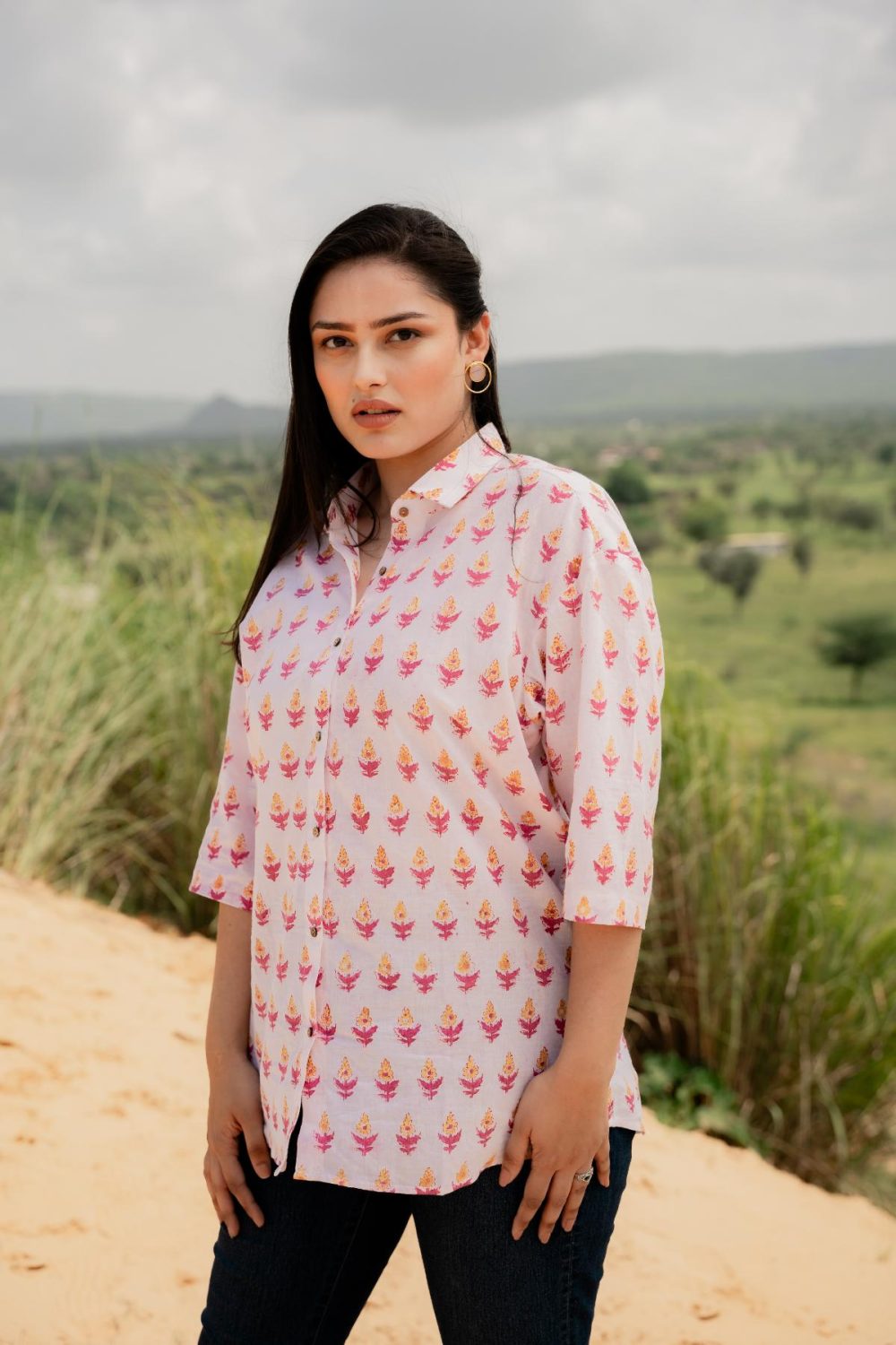 Sanganeri Over-Sized Cotton Shirts - Image 4